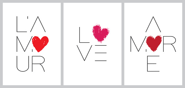 Love Word Typography Design. An original artwork of word Love. This inspirational flat image can be a postcard, party invitation, web banner, shop window, screen wallpaper, poster or flyer.