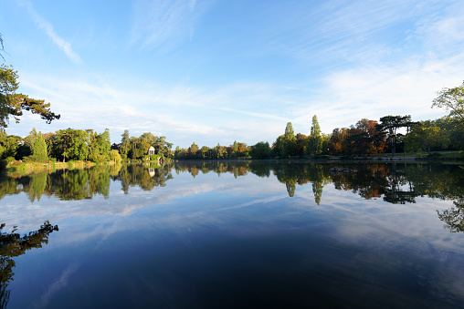 The Minimes lake in Vincennes wood in the 12th arrondissement of Paris city