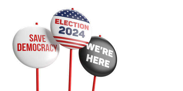 istock 2024 Election campaign buttons with the USA flag 1909086082
