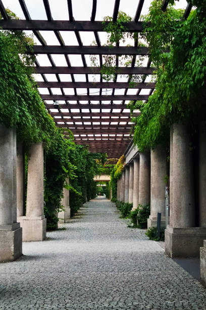 istock Beautiful view of the concrete structures in the park. 1909103869