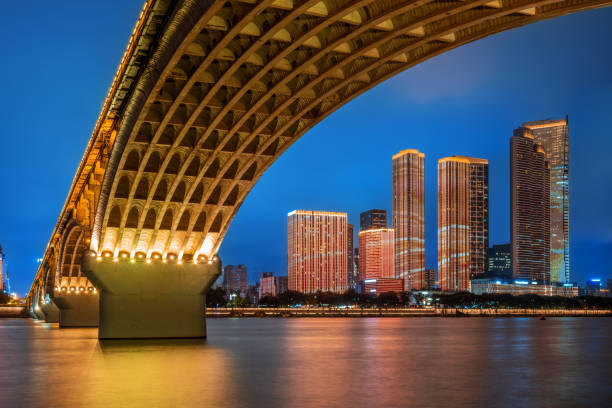 Changsha Juzizhou Bridge stock photo