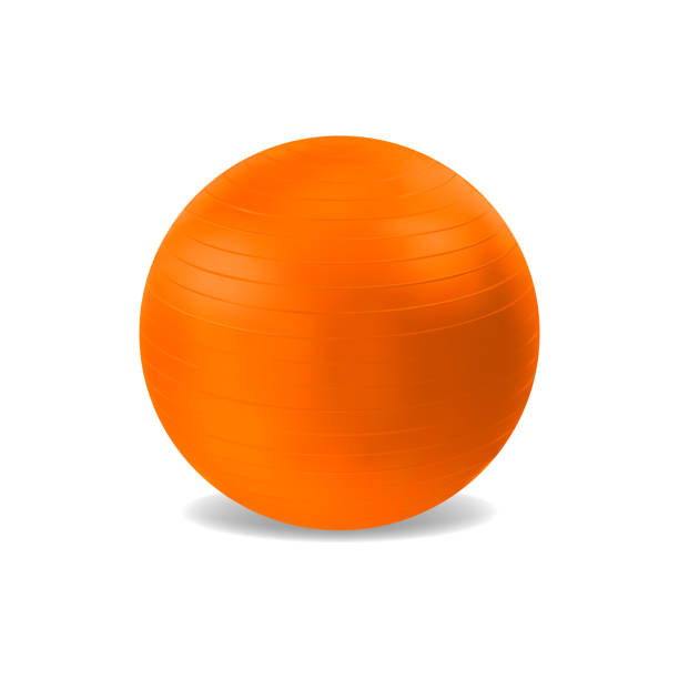 istock Realistic Detailed 3d Orange Pilates Ball Fitball. Vector 1909131467