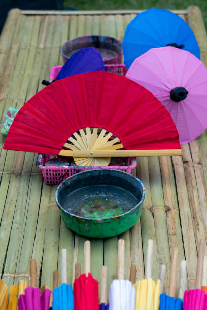 Stylish Red paper fan