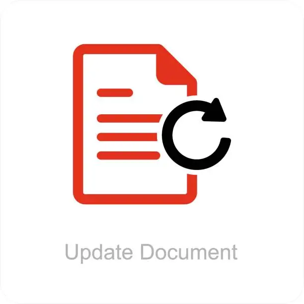 Vector illustration of Update Document and File Icon Concept