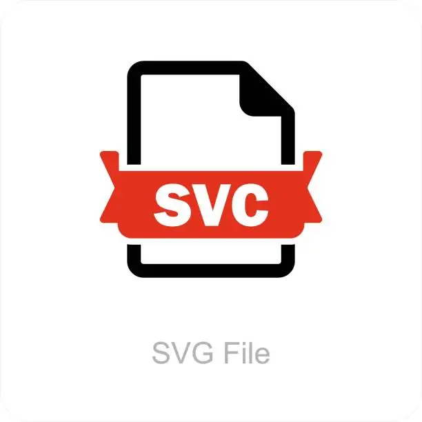 Vector illustration of SVG File and Folder Icon Concept