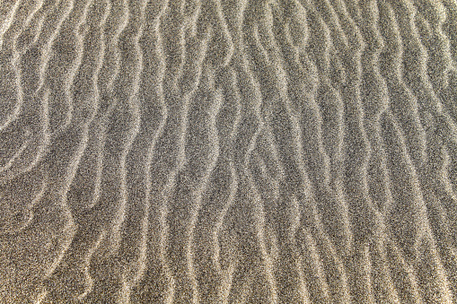 Wave patterns on the sand