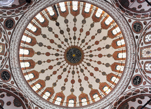 Dome of the mosque with oriental ornaments