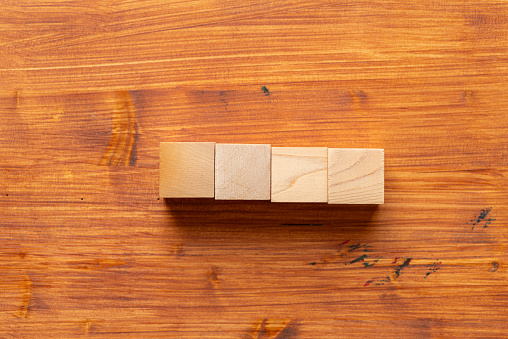 blank wooden block