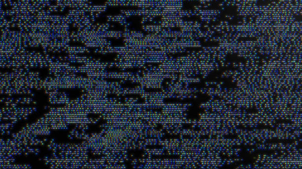 istock Glitch noise static television VFX pack. Visual video effects stripes background, CRT tv screen no signal glitch effect 1909295458