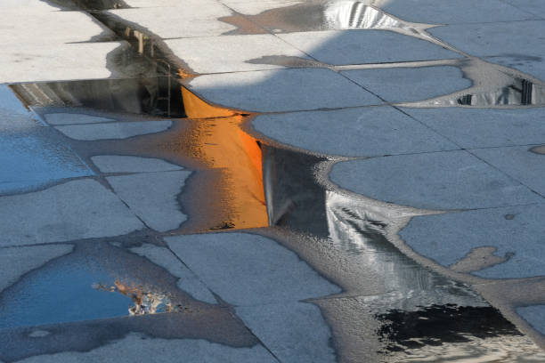 istock reflect on water and wet floor 1909301802