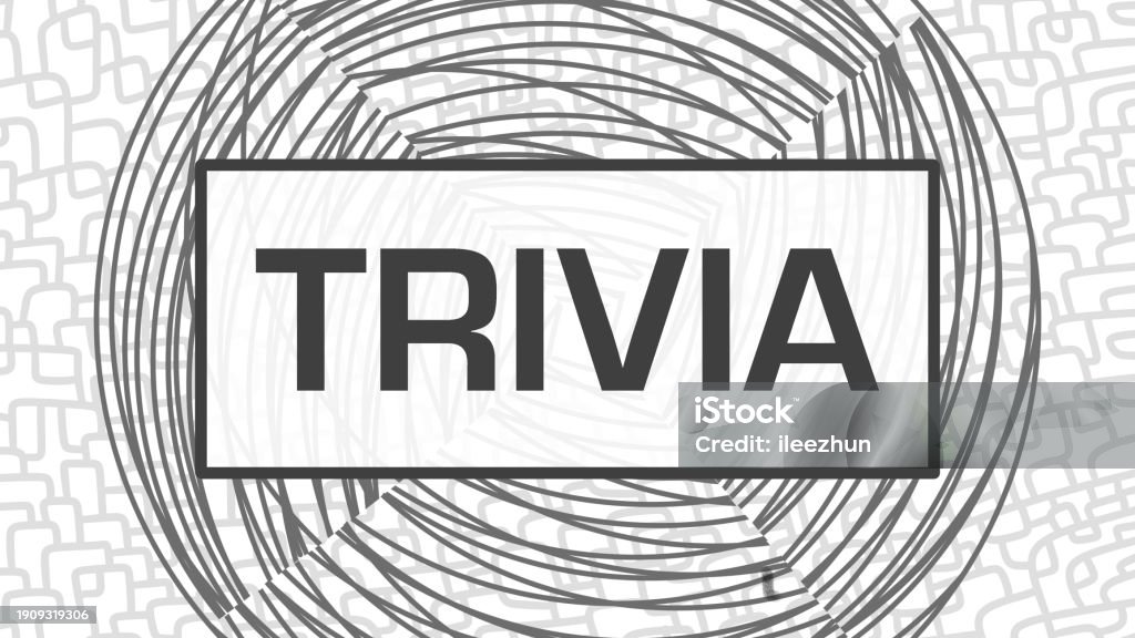 Trivia Texture Trivia Texture Circular Box Black White Text Stock Illustration ...