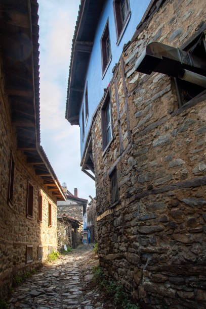 istock narrow street in old town 1909347024