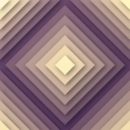 Modern and trendy background. 3D abstract design with square geometric shapes and beautiful color gradient in a paper cut style. This illustration can be used for your design, with space for your text (colors used: Orange, Yellow, Beige, Gray, Brown, Pink, Purple). Vector Illustration (EPS file, well layered and grouped), square format (1:1). Easy to edit, manipulate, resize or colorize. Vector and Jpeg file of different sizes.