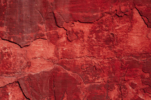 Free space for an inscription. Can be used as a background or poster. Fragment of a wall with bumps and peeling paint.