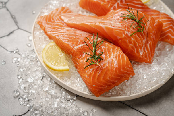 istock Fresh raw salmon fish fillet 1909476968