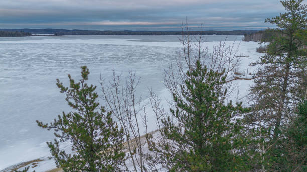 istock Icy lake in the Canadian winters 1909479407