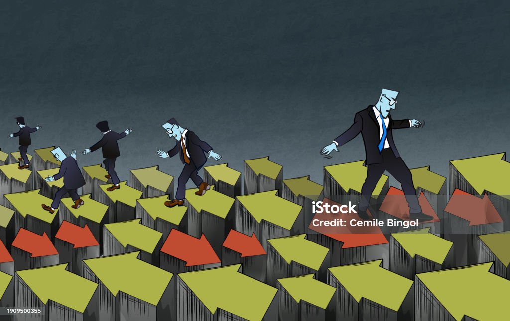 Oppoiste Direction Opposite Direction Stock Illustration - Download Image Now - Stubborn ...