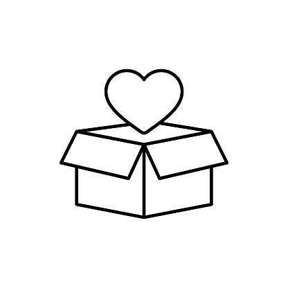 Aid Parcel Line Icon with Editable Stroke. The Icon is suitable for web design, mobile apps, UI, UX, and GUI design.