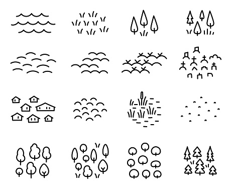 Editable outline. Vector line icons.