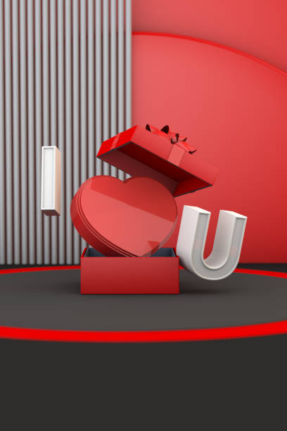 istock I love you surprise with 3D gift box 1909559842