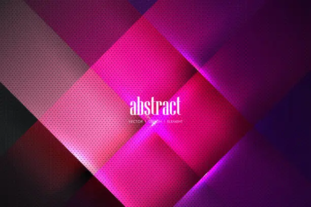 Vector illustration of Abstract pink background paper shine and layer element vector for presentation design.