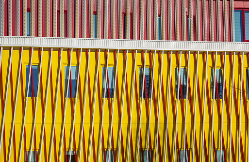 Facade of the Duisenberg building in Groningen, Netherlands