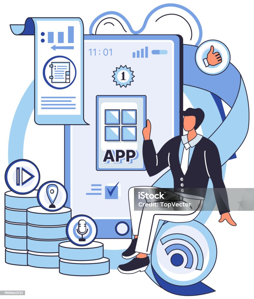 Application Testing Cartoon Images Application Testing Metaphor Vector App Test Testing Ground For New ...