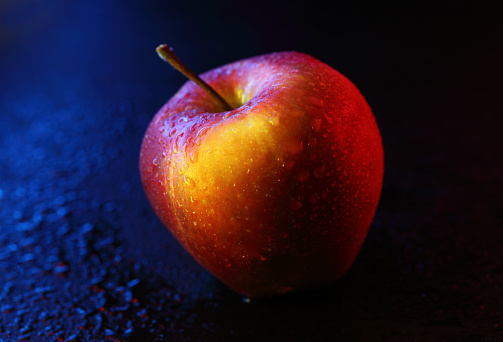 Red apple, close-up.