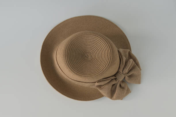 istock Brown women's hat isolated on white background 1909705566