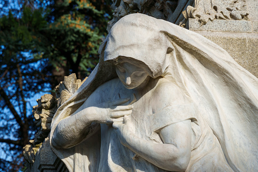 Statue of Gaudenzio Ferrari, Painter and Sculptor, Varallo, Piedmont, Italy