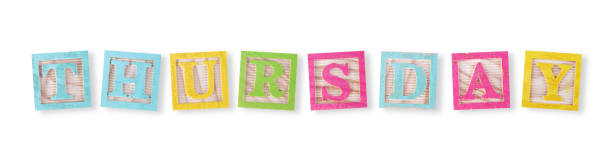 istock Thursday concept with childs wood blocks 1909751130