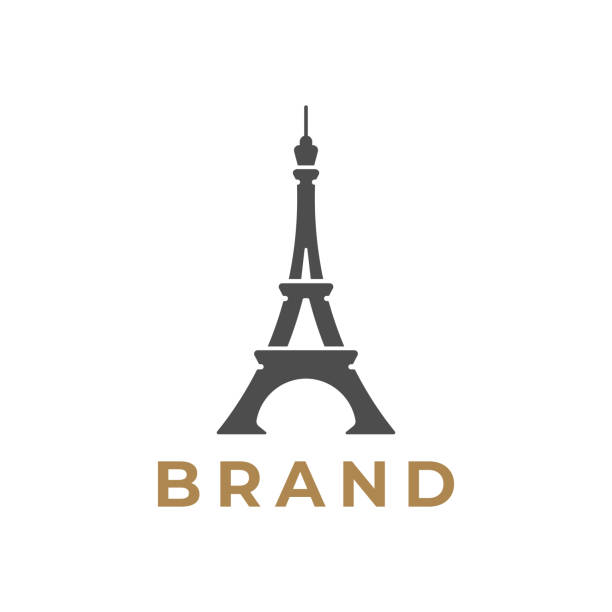 ilustraciones, imágenes clip art, dibujos animados e iconos de stock de icono del símbolo de la torre eiffel parís francia diseño vectorial - paris