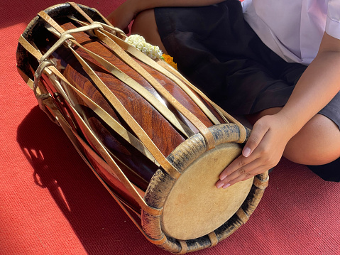 Deep tone drum, Thai musical instrument from the Asian continent.