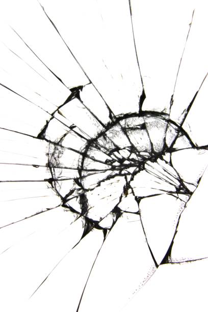 istock The effect of a broken smartphone screen, the texture of cracks on a white background. 1909829093