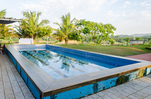 Mini swimming pool with fresh clean water