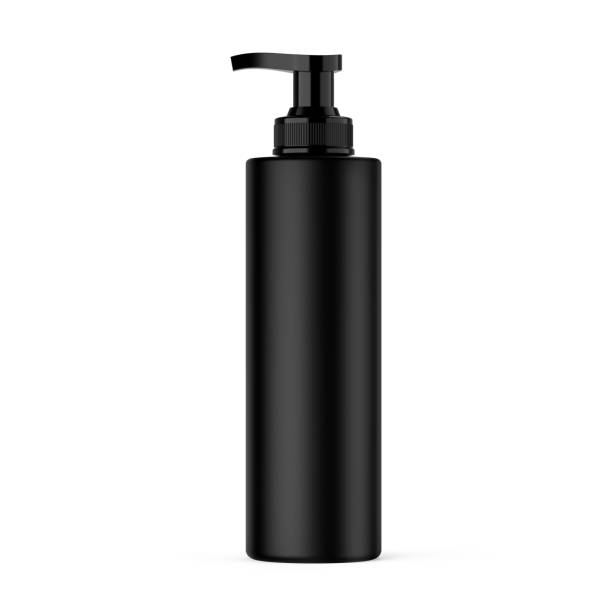 istock Clear Cosmetic Bottle with Pump Mockup Isolated on Background 3D Rendering 1909925238