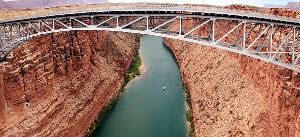 Bridge over Colorado River at Less Ferry, Marble Canyon, Coconino County, Arizona - United States