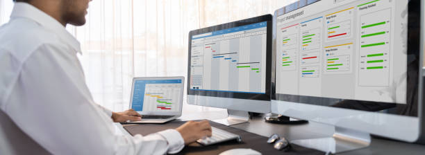 istock Modern business management and work flow organization. Trailblazing 1910001274
