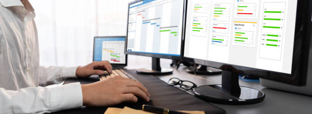 istock Modern business management and work flow organization. Trailblazing 1910005823