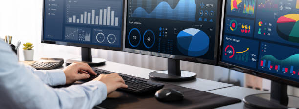 istock Analyst working on data analysis BI dashboard on computer monitor.Trailblazing 1910024290