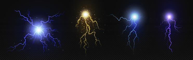 Explosion Ball Vector Electric Lightning Energy Explosion Ball Vector Stock Illustration ...