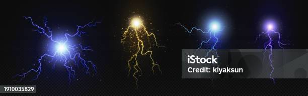 Explosion Ball Vector Electric Lightning Energy Explosion Ball Vector Stock Illustration ...