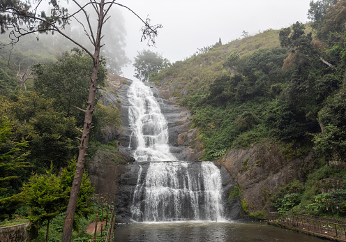 Silver Cascade Falls, one of the most beautiful treasures of the princess of hill stations, Kodaikanal, Tamil Nadu