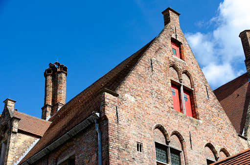 Old surrounding wall and keep at Le Mans, Pays de la Loire region in north-western France