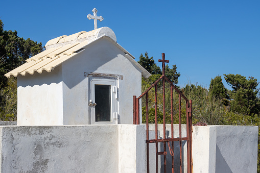 A beautiful view of Saint Nicholas church in Paros Island, Greece