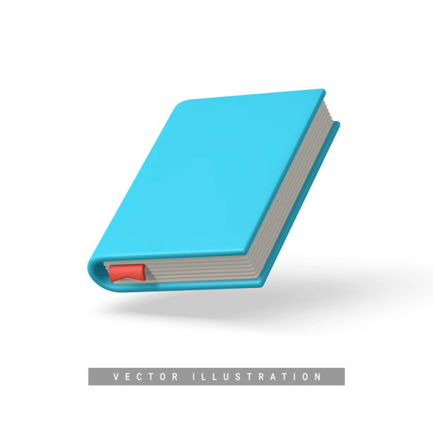 istock Cute cartoon open book. Realistic 3d book with shaddow on white background. Vector illustration 1910169633
