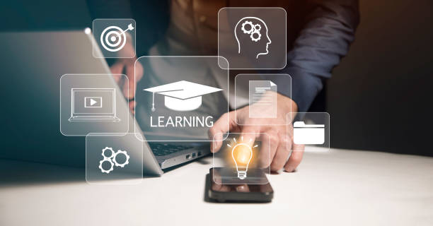 istock Concept of Online education. man use Online education 1910200233