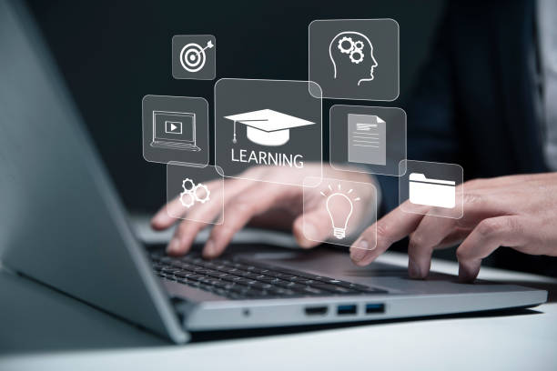 istock Concept of Online education. man use Online education 1910200234