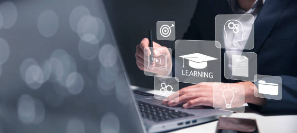 istock Concept of Online education. man use Online education 1910200235