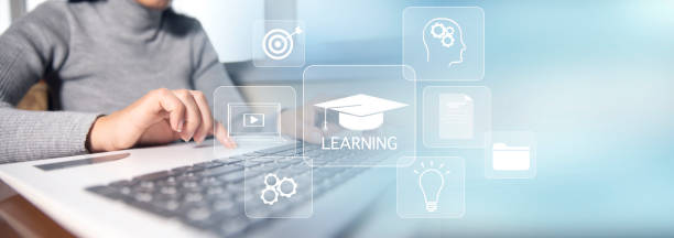 istock Concept of Online education. man use Online education 1910200240